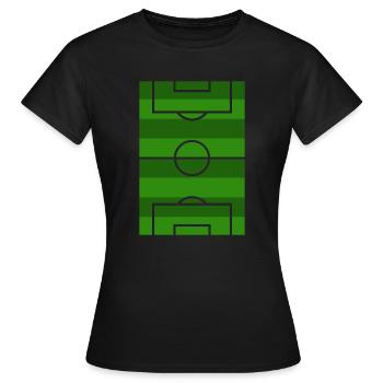 Terrain de football - T-shirt Femme - noir - Devant - AI Model Female 172 dark (172cm)