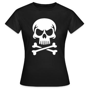 Crâne de Sapiens - T-shirt Femme - noir - Devant - AI Model Female 172 dark (172cm)