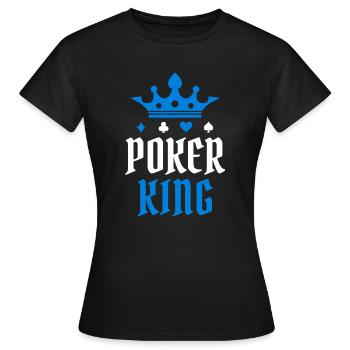 Joueurs professionnels jouer casino poker roi poker tour - T-shirt Femme - noir - Devant - AI Model Female 172 dark (172cm)