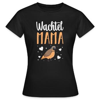 Wachtel - Frauen T-Shirt - Schwarz - Vorne - AI Model Female 172 dark (172cm)