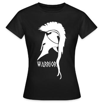 Antiker weißer Kriegerhelm - Frauen T-Shirt - Schwarz - Vorne - AI Model Female 172 dark (172cm)