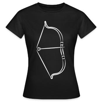 Arc et flèches - T-shirt Femme - noir - Devant - AI Model Female 172 dark (172cm)