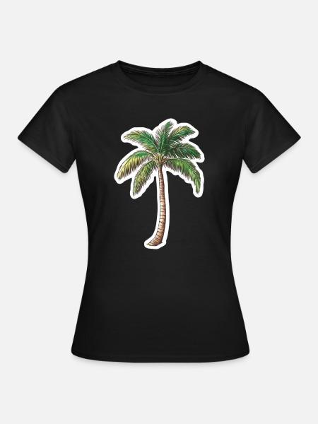 Palme - Frauen T-Shirt - Schwarz