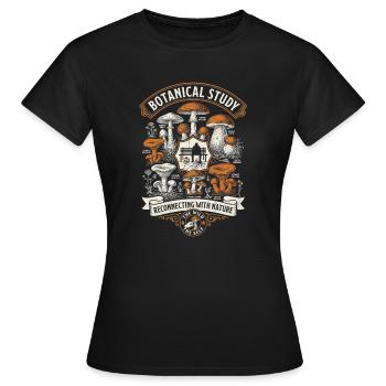 Botanical Study - Frauen T-Shirt - Schwarz - Vorne - AI Model Female 172 dark (172cm)