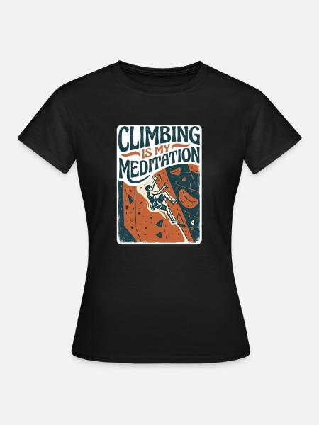 Climbing Passion - Frauen T-Shirt - Schwarz