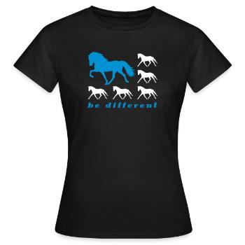 Be Different grey - Frauen T-Shirt - Schwarz - Vorne - AI Model Female 172 dark (172cm)