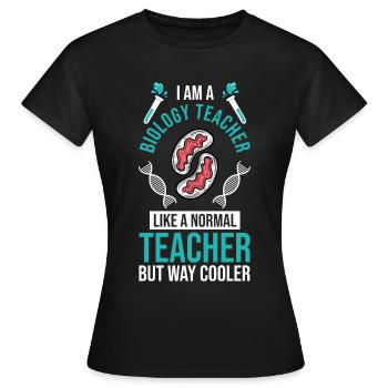 Biology Bio Teacher - Women's T-Shirt - black - Front - AI Model Female 172 dark (172cm)