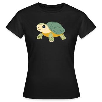 Tortue lente - T-shirt Femme - noir - Devant - AI Model Female 172 dark (172cm)