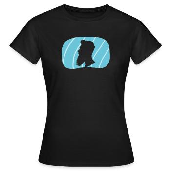 Bart Gentleman Hipster - T-shirt Femme - noir - Devant - AI Model Female 172 dark (172cm)