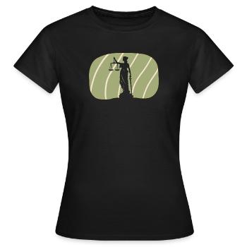 Avocat Juge au tribunal - T-shirt Femme - noir - Devant - AI Model Female 172 dark (172cm)