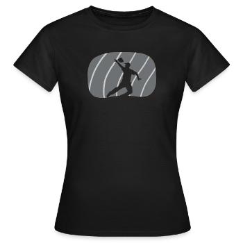 Spiel - Frauen T-Shirt - Schwarz - Vorne - AI Model Female 172 dark (172cm)