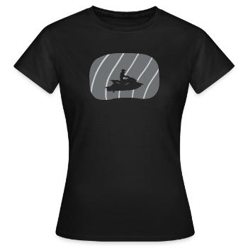 Jetski Motorboot Motorschlitten - Frauen T-Shirt - Schwarz - Vorne - AI Model Female 172 dark (172cm)