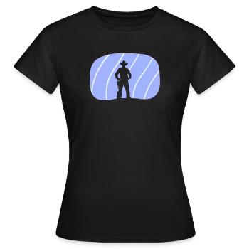 Cowboy Rider Lasso - T-shirt Femme - noir - Devant - AI Model Female 172 dark (172cm)