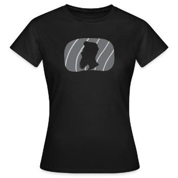 Barbe Moustache Monsieur - T-shirt Femme - noir - Devant - AI Model Female 172 dark (172cm)