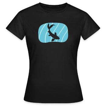 Tête de poisson Koi - T-shirt Femme - noir - Devant - AI Model Female 172 dark (172cm)