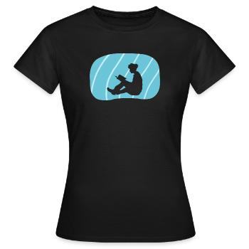 Lire Bookworm - T-shirt Femme - noir - Devant - AI Model Female 172 dark (172cm)