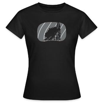 Roller coaster carnival funfair - Women's T-Shirt - black - Front - AI Model Female 172 dark (172cm)