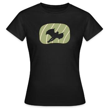 Cascadeur volant en wingsuit - T-shirt Femme - noir - Devant - AI Model Female 172 dark (172cm)