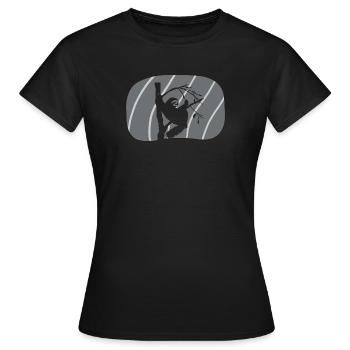 Faultier Rest Müdigkeit - Frauen T-Shirt - Schwarz - Vorne - AI Model Female 172 dark (172cm)