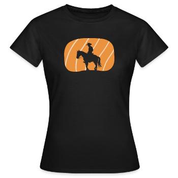 Cowboy Ranch - Frauen T-Shirt - Schwarz - Vorne - AI Model Female 172 dark (172cm)