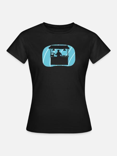 Imbisswagen lecker - Frauen T-Shirt - Schwarz