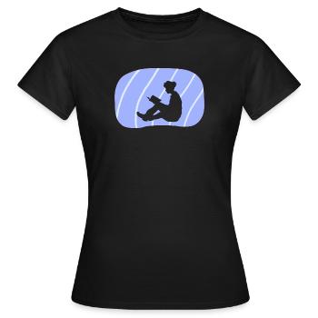 Leseratte Roman Lesen - Frauen T-Shirt - Schwarz - Vorne - AI Model Female 172 dark (172cm)