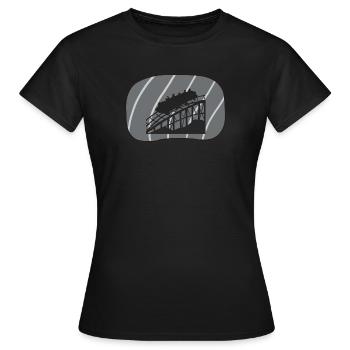Roller coaster funfair - Women's T-Shirt - black - Front - AI Model Female 172 dark (172cm)