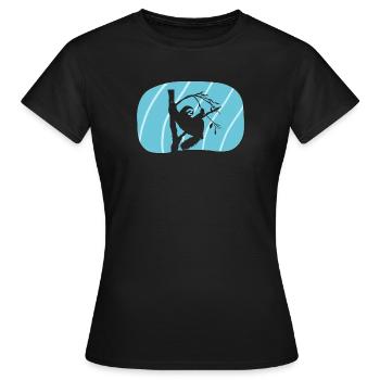 Lazy Sloth - Women's T-Shirt - black - Front - AI Model Female 172 dark (172cm)
