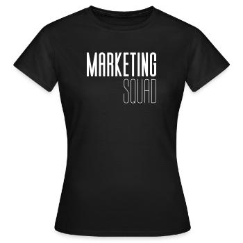Conception de l’équipe marketing - Équipe marketing - T-shirt Femme - noir - Devant - AI Model Female 172 dark (172cm)