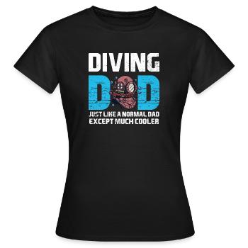 Tauchen Diving Vintage Underwater Sprüche - Frauen T-Shirt - Schwarz - Vorne - AI Model Female 172 dark (172cm)