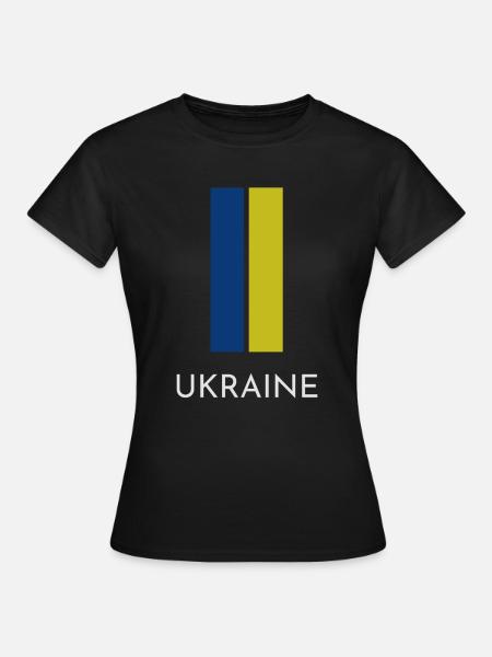 Ukrainische Flagge - Frauen T-Shirt - Schwarz