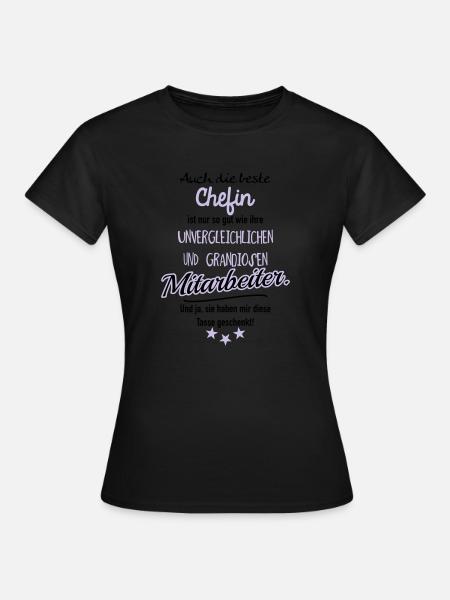 Beste Chefin Tasse - Frauen T-Shirt - Schwarz
