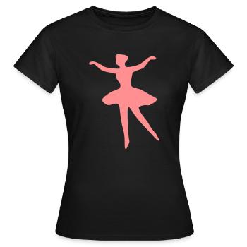 Ballerina - Frauen T-Shirt - Schwarz - Vorne - AI Model Female 172 dark (172cm)