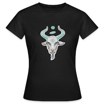 Chèvre - T-shirt Femme - noir - Devant - AI Model Female 172 dark (172cm)