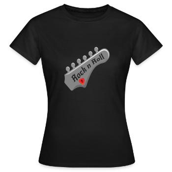 Rock n roll, rock n roll - T-shirt Femme - noir - Devant - AI Model Female 172 dark (172cm)