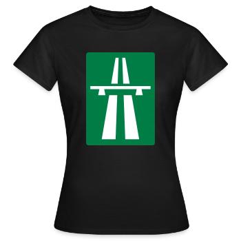 Autoroute - T-shirt Femme - noir - Devant - AI Model Female 172 dark (172cm)