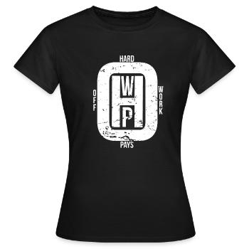 Hard work pays off - Women's T-Shirt - black - Front - AI Model Female 172 dark (172cm)