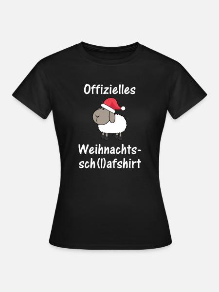Offizielles Weihnachtsschlafshirt (l)afshirt - Frauen T-Shirt - Schwarz