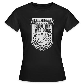 Je suis venu voir oublier - T-shirt Femme - noir - Devant - AI Model Female 172 dark (172cm)