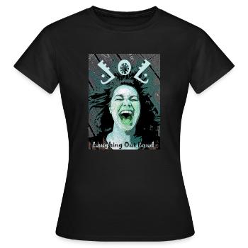 LOL - T-shirt Femme - noir - Devant - AI Model Female 172 dark (172cm)