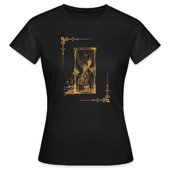 Sanduhr Design - Frauen T-Shirt - Schwarz - Vorne - AI Model Female 172 dark (172cm)