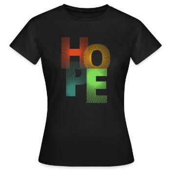 Espoir - T-shirt Femme - noir - Devant - AI Model Female 172 dark (172cm)