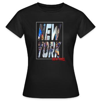 New York Ny - T-shirt Femme - noir - Devant - AI Model Female 172 dark (172cm)