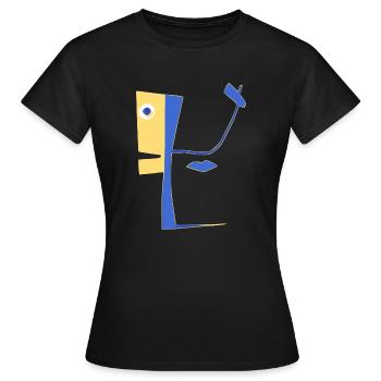 Unwirklicher Charakter - Frauen T-Shirt - Schwarz - Vorne - AI Model Female 172 dark (172cm)