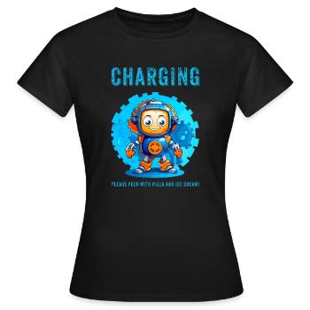 Robot Kid - Women's T-Shirt - black - Front - AI Model Female 172 dark (172cm)