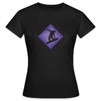 Snowboarding Snowboarder - T-shirt Femme - noir - Devant - AI Model Female 172 dark (172cm)