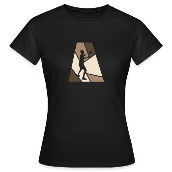 Drop Badminton Player Smash - T-shirt Femme - noir - Devant - AI Model Female 172 dark (172cm)