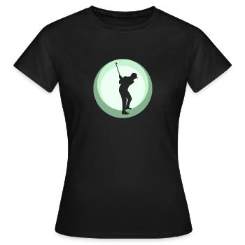 Golf Golfer Putting - T-shirt Femme - noir - Devant - AI Model Female 172 dark (172cm)
