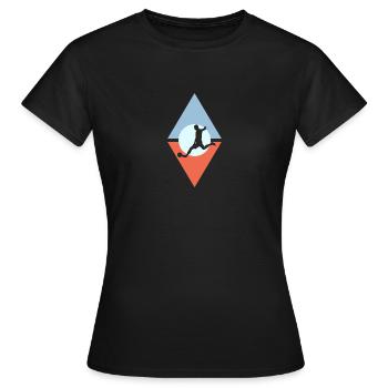 Footballeur Défenseur de football - T-shirt Femme - noir - Devant - AI Model Female 172 dark (172cm)