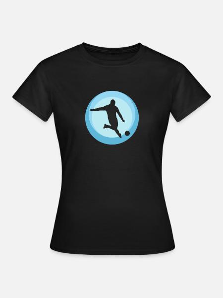 Fußball Verteidiger Tormann - Frauen T-Shirt - Schwarz